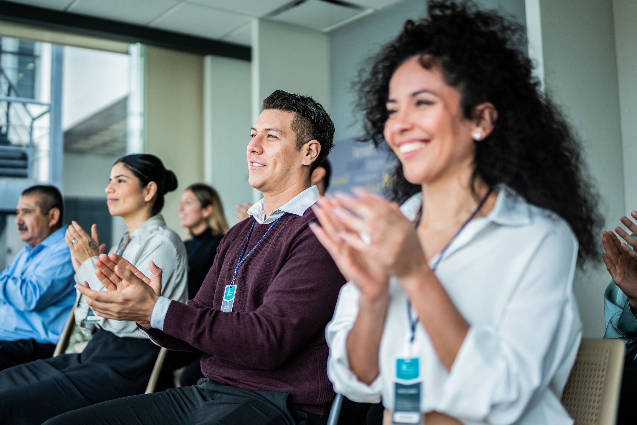 Group applauding during a seminar